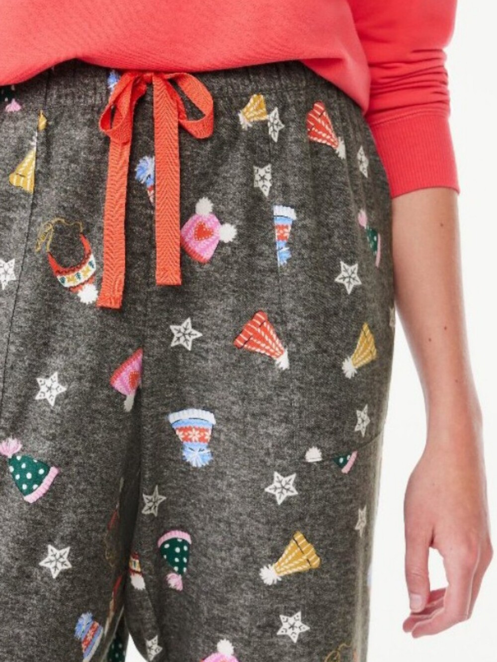 JoySpun Gray Woven Christmas Sleep Pants Sz S & L